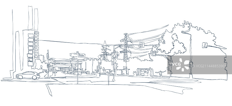 现代城市景观图片素材