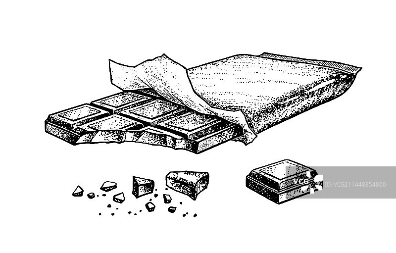 巧克力组合素描图片素材