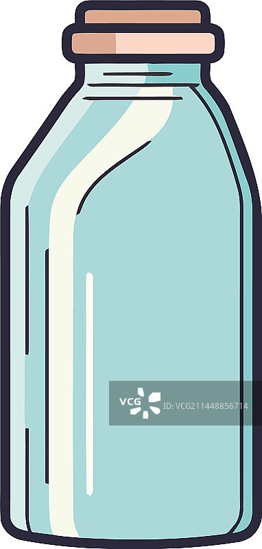 象征新鲜的有机玻璃瓶图片素材