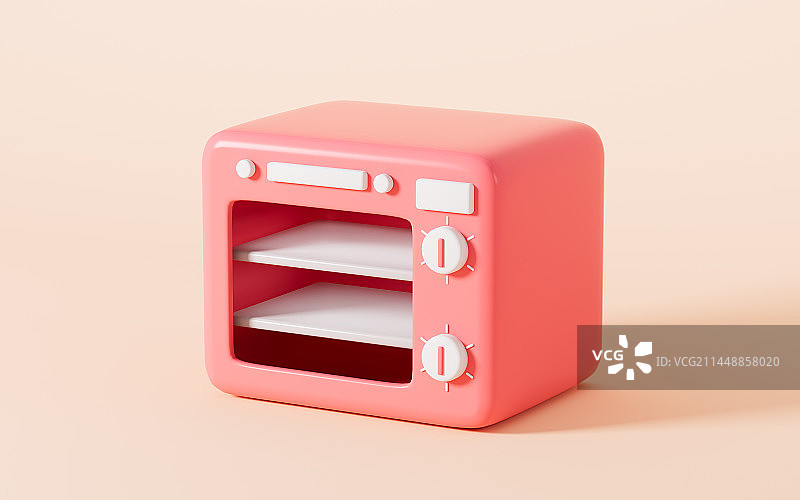 卡通烤箱模型3D渲染图片素材