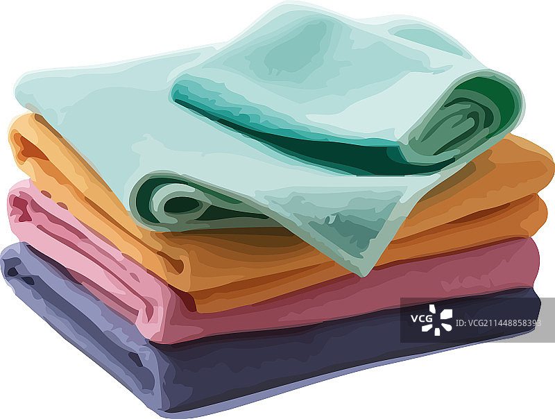 干净清新的蓬松毛巾图片素材