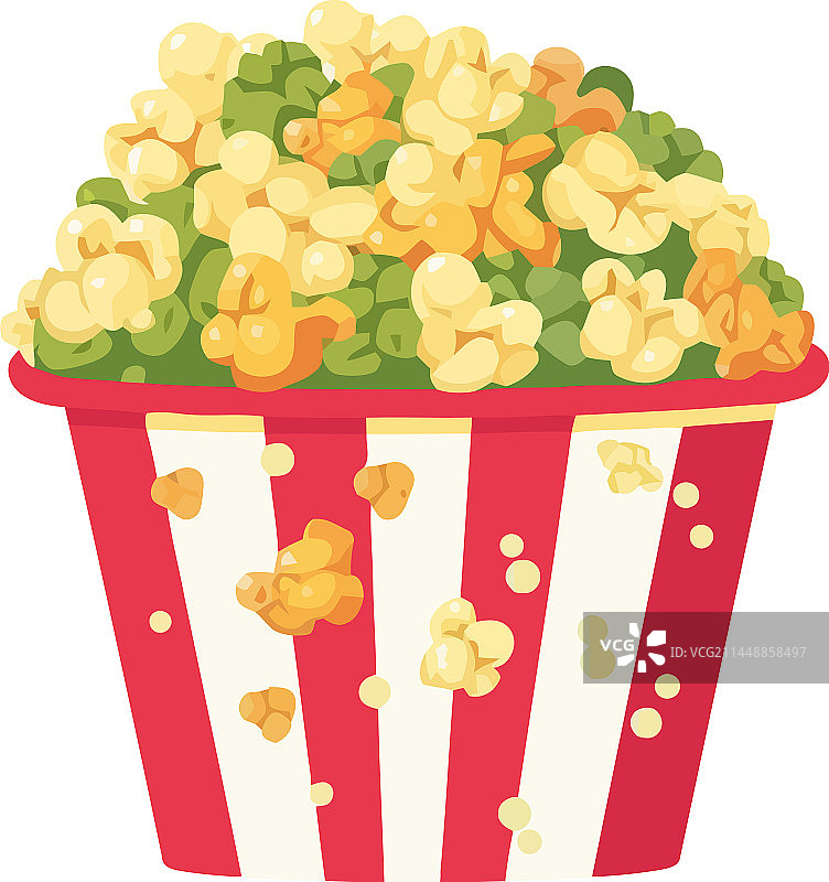 新鲜爆米花图标图片素材