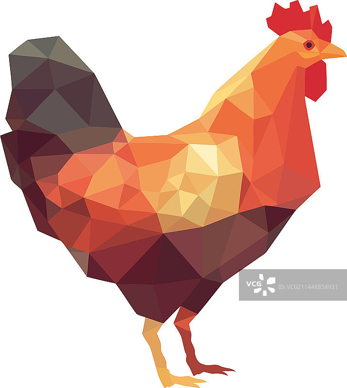 几何农场标签上的黄色小鸡图片素材