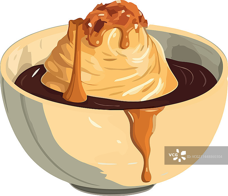 巧克力冰淇淋甜点图片素材