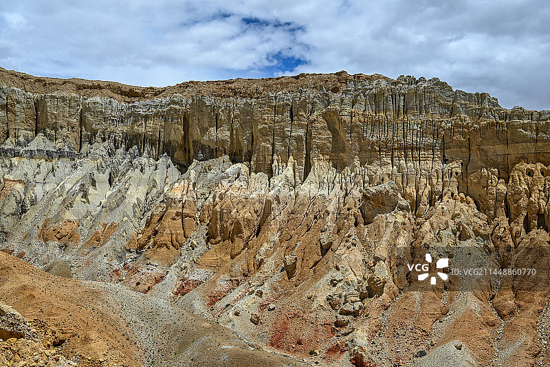 西藏阿里穹窿银城 河湖相土林地貌图片素材