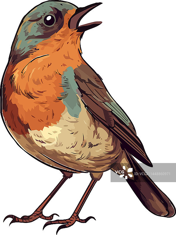 小鸟在欢快地歌唱图片素材