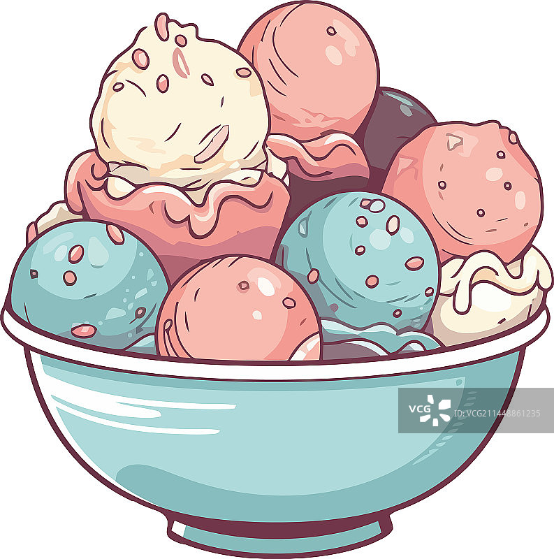 冰淇淋冷饮碗图片素材