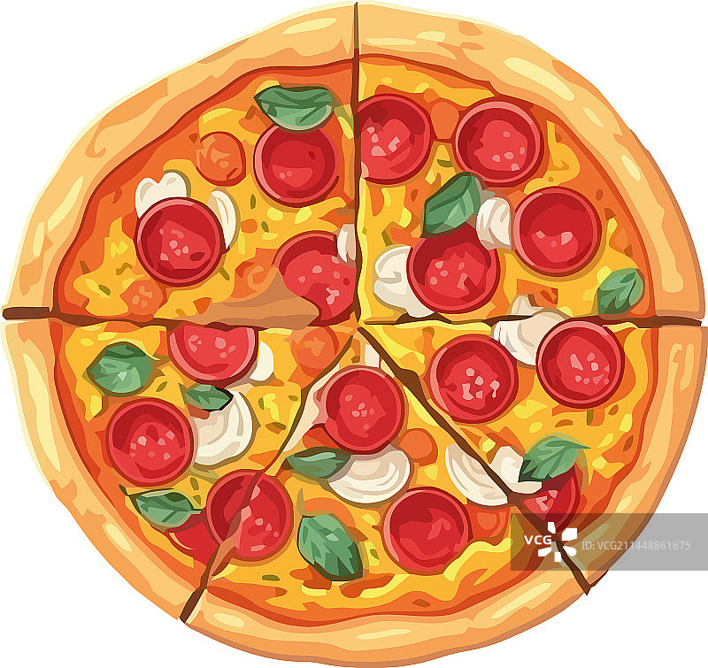 新鲜蔬菜肉类美食披萨图片素材