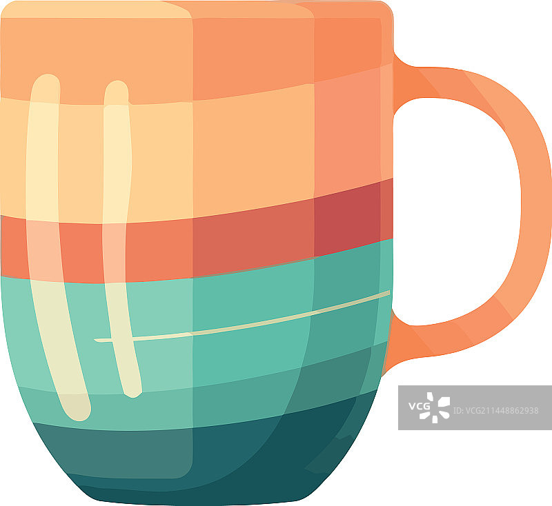 彩色咖啡杯设计图片素材