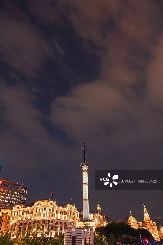上海外滩夜景图片素材