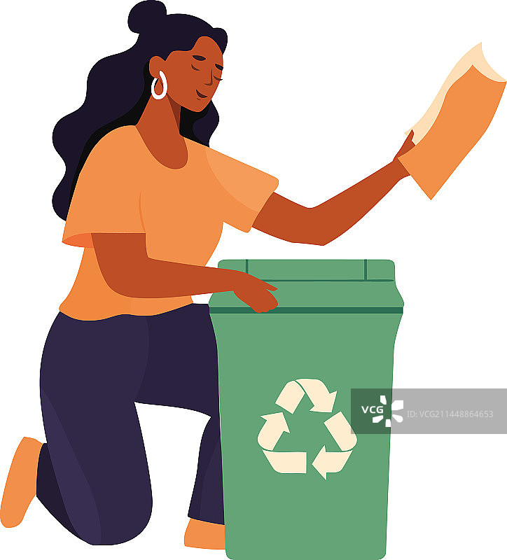 一人拿着回收袋图片素材