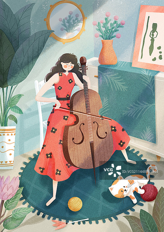 大提琴演奏者图片素材