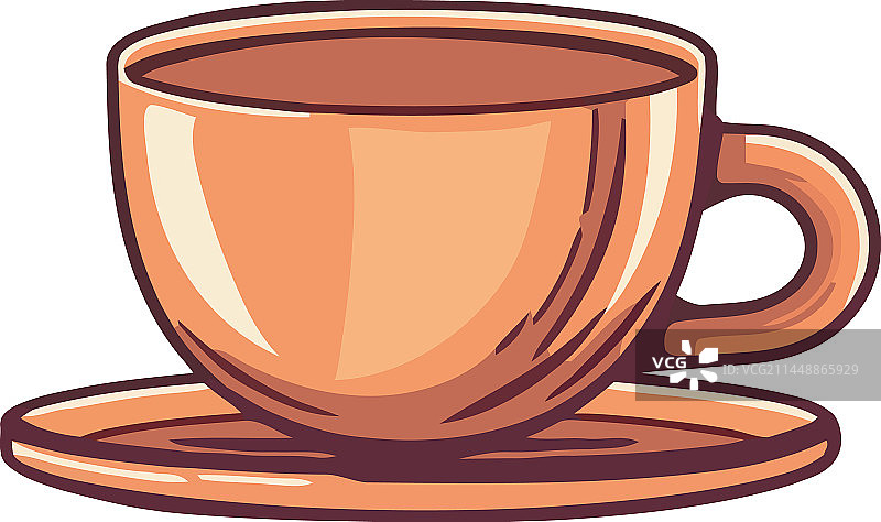 带碟子的咖啡杯图片素材