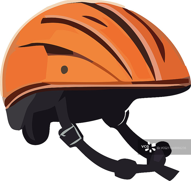 橙色自行车防护头盔图片素材