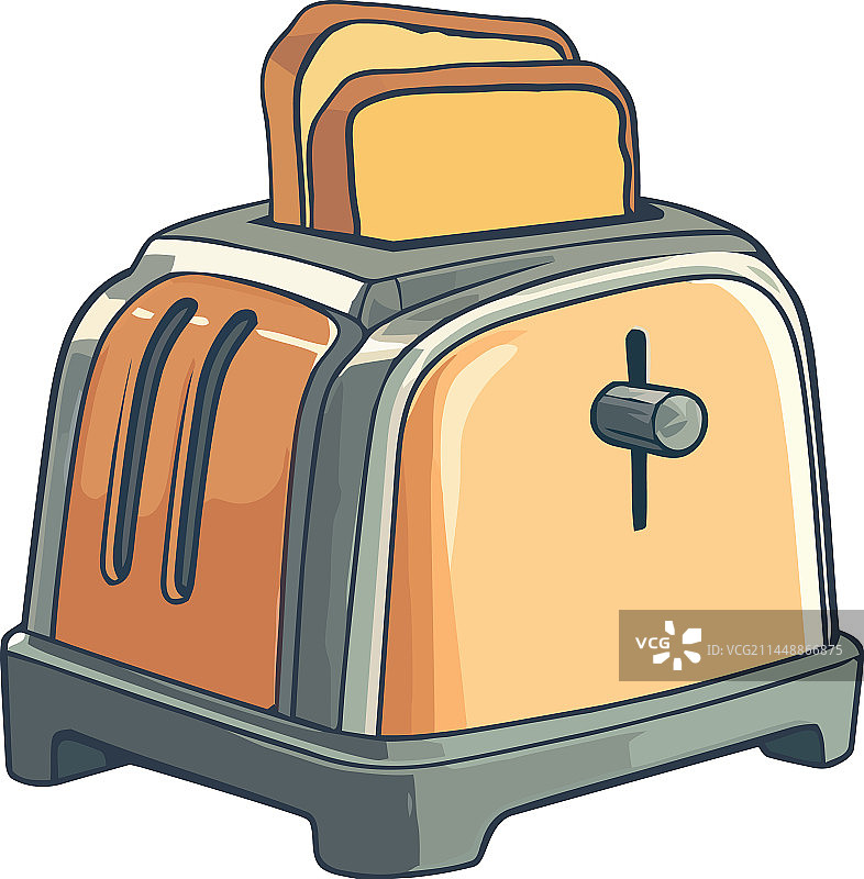 橙色烤面包机设计图片素材