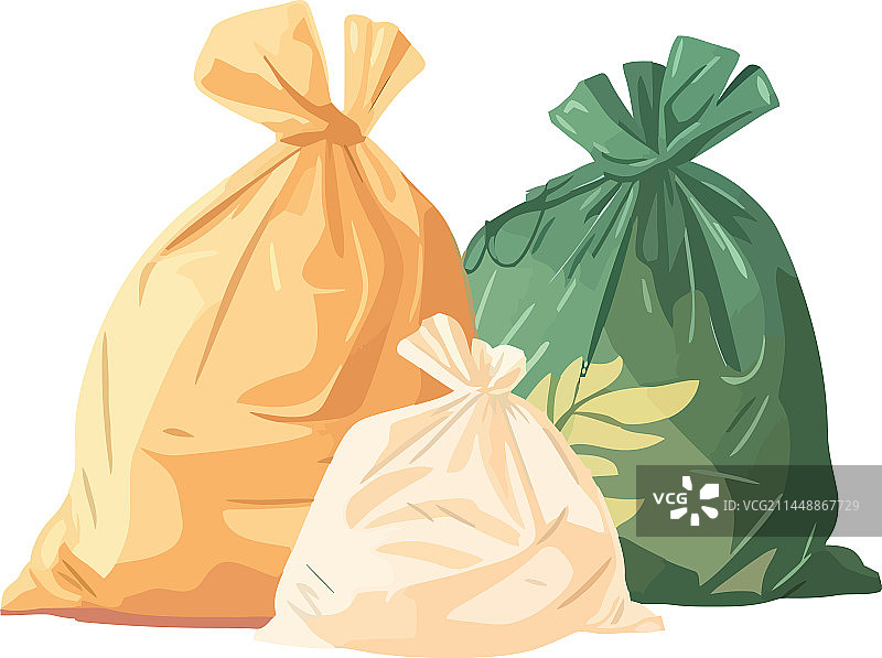 装满垃圾的塑料袋图片素材