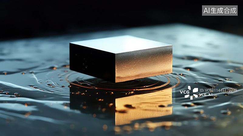 【AI数字艺术】室温超导体材料结构概念图，未来科技背景图片素材