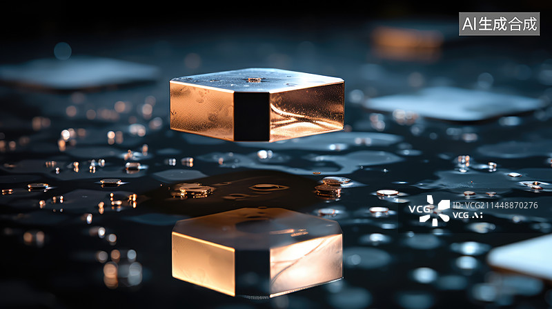 【AI数字艺术】室温超导体材料结构概念图，未来科技背景图片素材