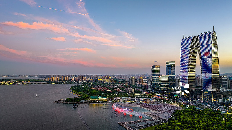 金鸡湖音乐喷泉图片素材