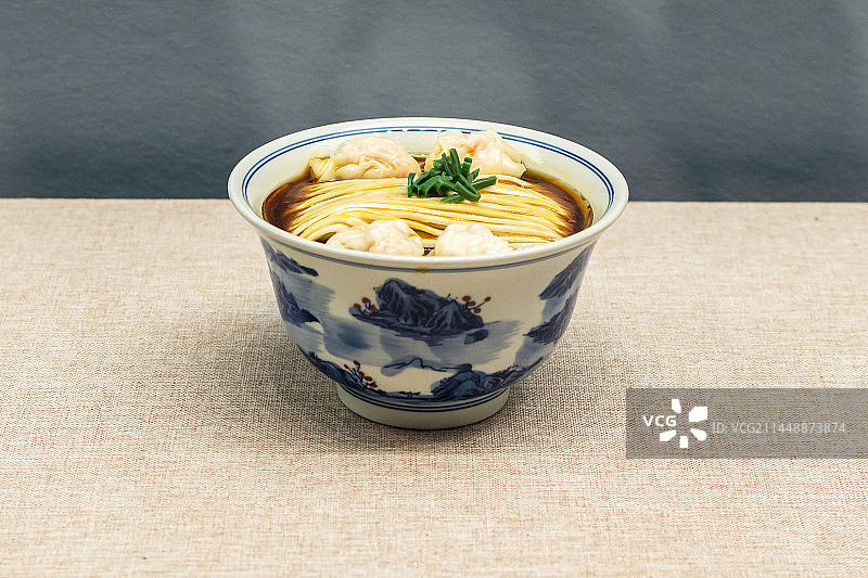 淮扬美食早点“饺面”图片素材