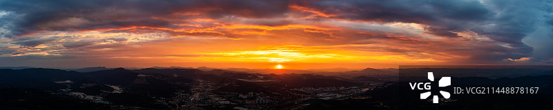 昆明西山区海口镇日落图片素材
