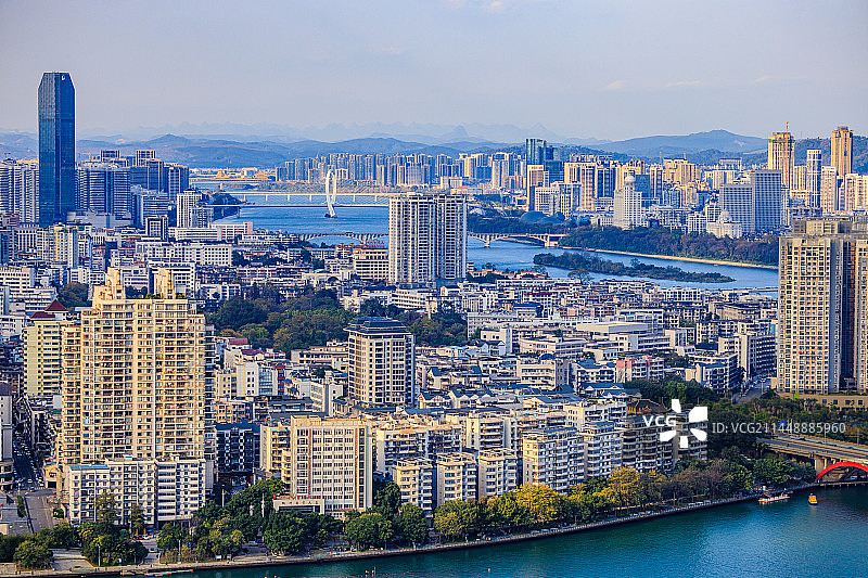 柳州经典城市风光-市中心图片素材