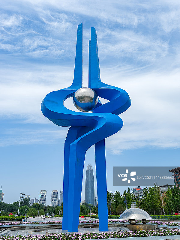 中国山东济南泉城广场泉标图片素材