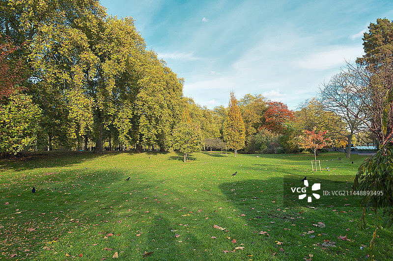 欧洲英国伦敦海德公园秋天景色图片素材