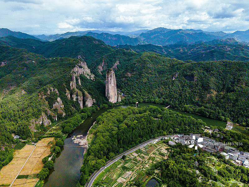 航拍缙云仙都 多云图片素材