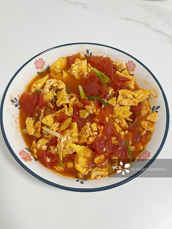 西红柿炒鸡蛋图片素材