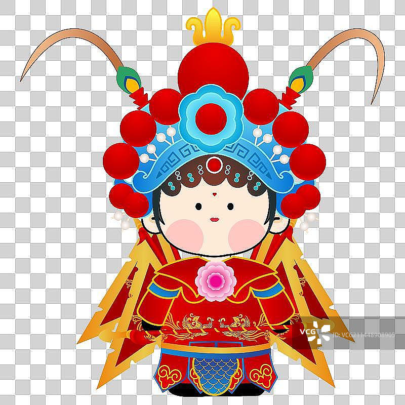 中国传统文化国粹国潮戏曲京剧生旦净末丑人物IP元素-生图片素材