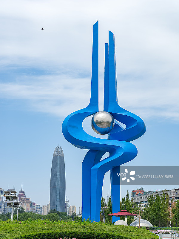 中国山东济南泉城广场泉标图片素材