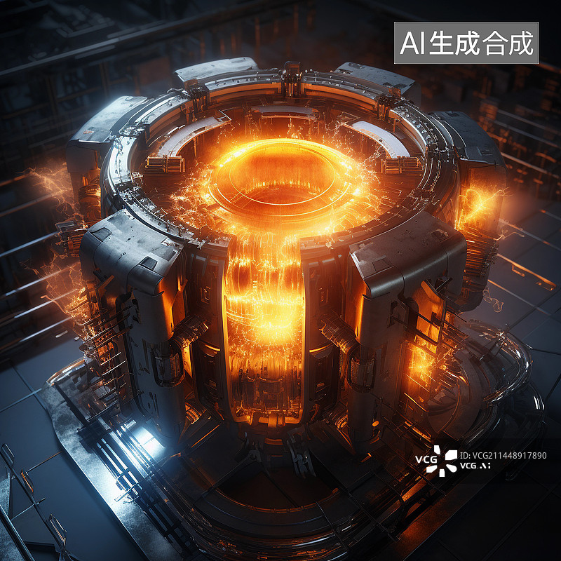 【AI数字艺术】可控核聚变概念图图片素材