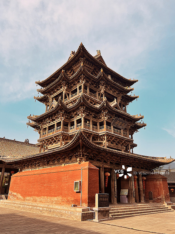 山西运城万荣县东岳庙飞云楼图片素材