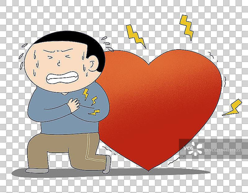 元素：心脏病心梗的人物图片素材