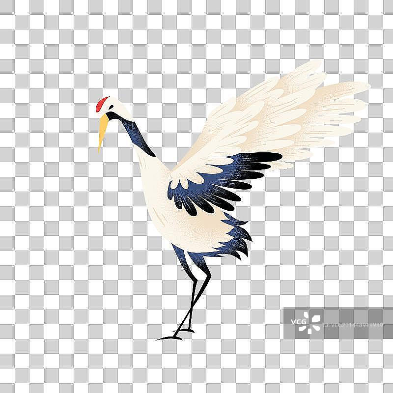 仙鹤国风手绘素材图片素材
