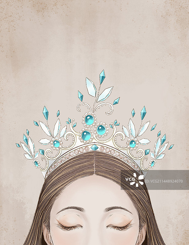 戴皇冠的女人图片素材