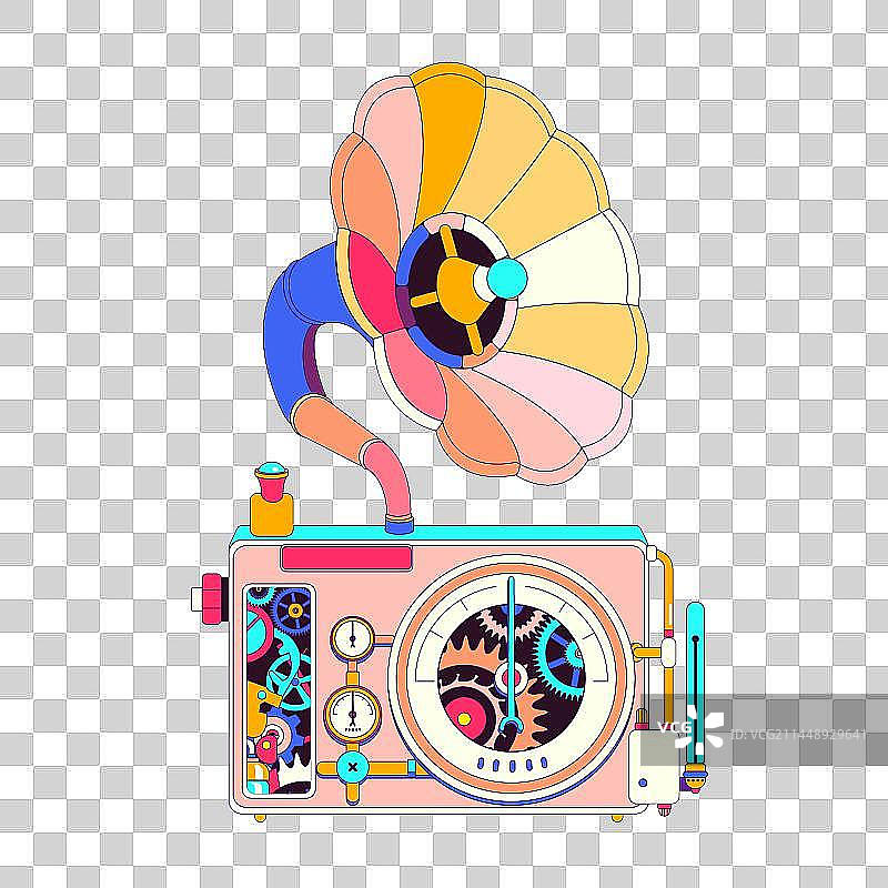 蒸汽朋克留声机矢量免扣素材图片素材