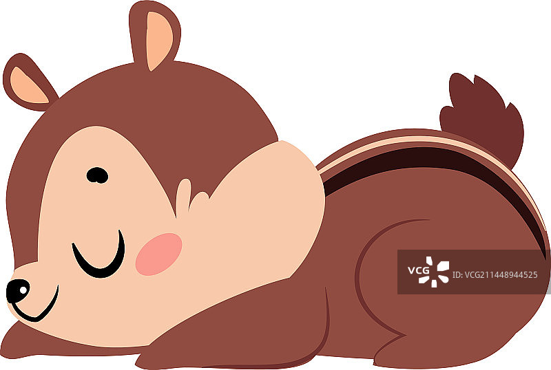 可爱的花栗鼠卡通角色图片素材