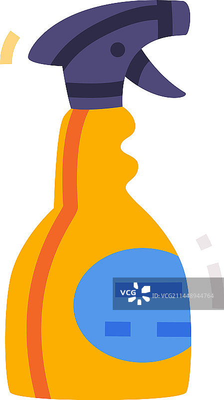 清洁喷雾剂瓶与化学品图片素材