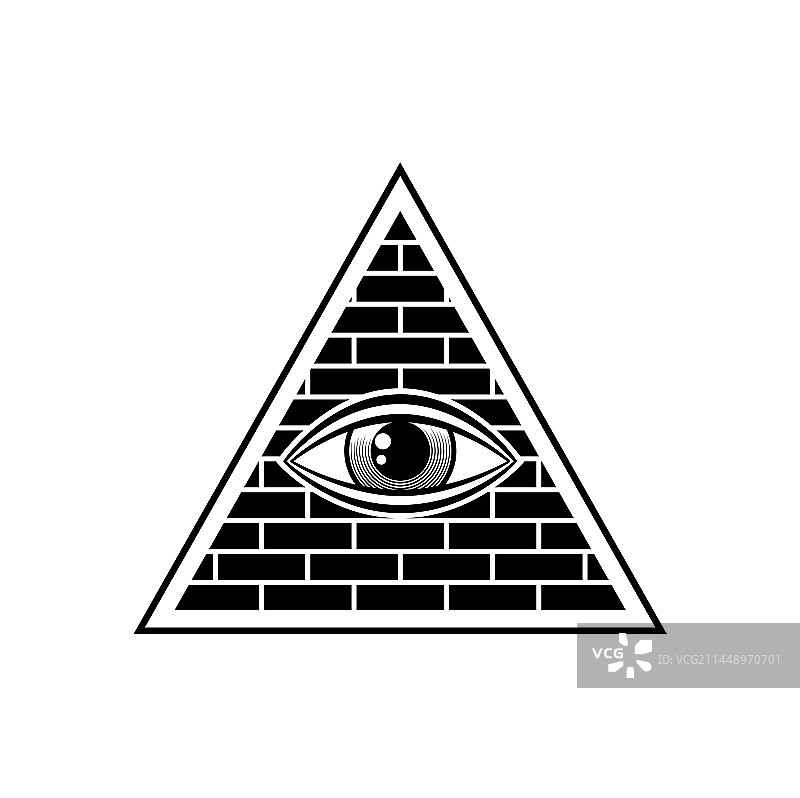 护身符辟邪魔法眼金字塔三角形图案图片素材