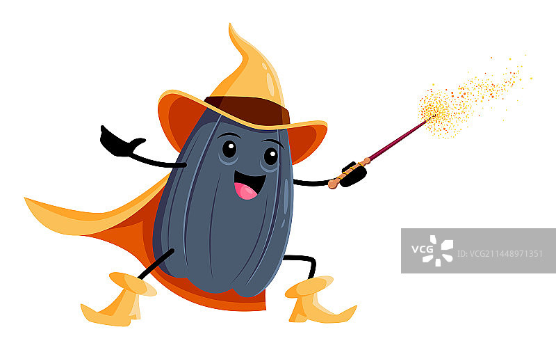 卡通向日葵种子巫师图片素材