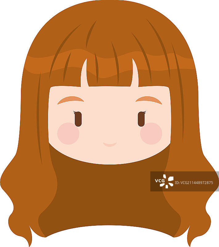 彩色可爱Q版韩国动漫女孩图片素材