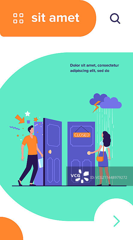 站在雷雨中的女人图片素材