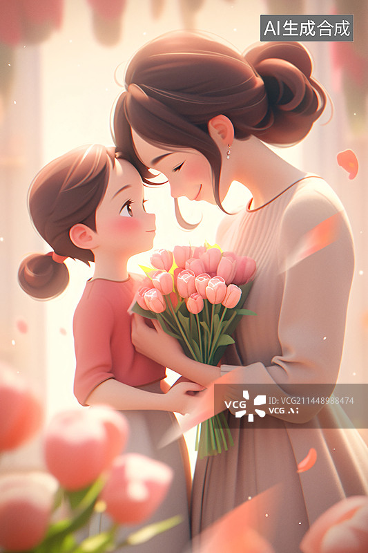 【AI数字艺术】教师节感谢师恩海报，学生给老师鲜花插画图片素材