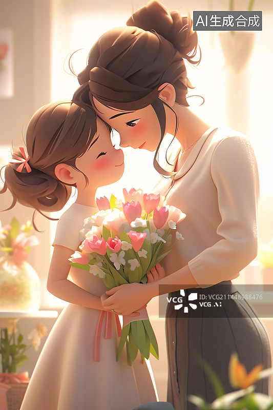 【AI数字艺术】教师节感谢师恩海报，学生给老师鲜花插画图片素材