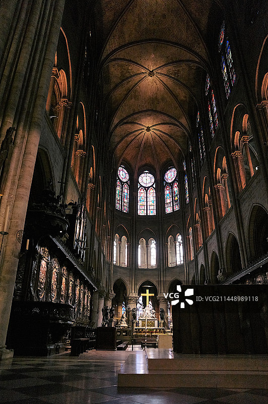 欧洲法国巴黎圣母院大教堂图片素材