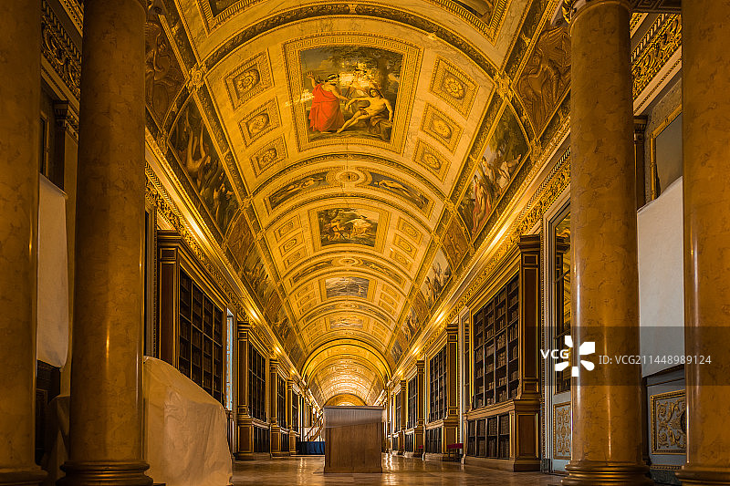 欧洲法国巴黎枫丹白露宫（凡尔赛宫）内部图片素材