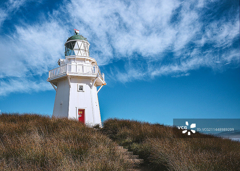 新西兰南岛怀帕帕角灯塔Waipapa Point Light图片素材