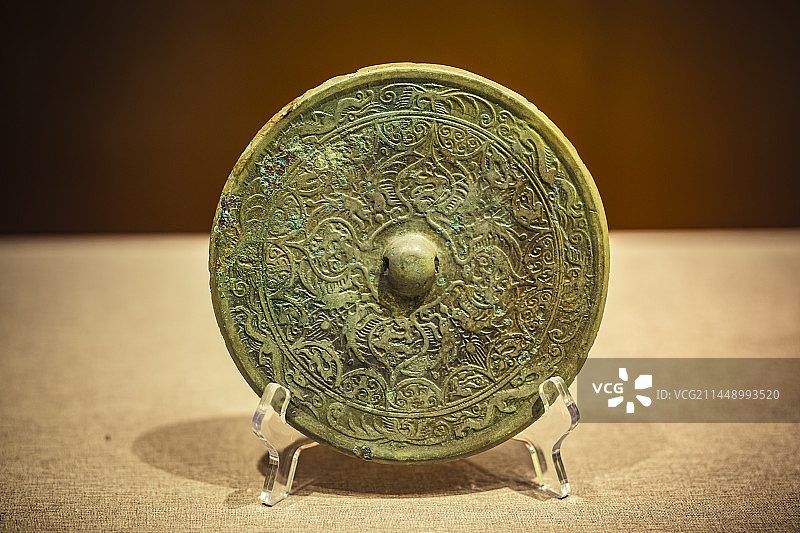 淮安市博物馆六朝四叶纹对风神兽镜图片素材